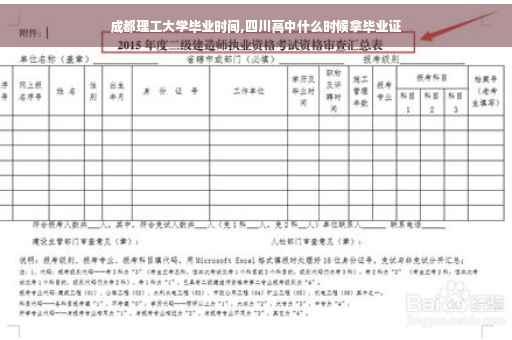 成都理工大学毕业时间,四川高中什么时候拿毕业证
