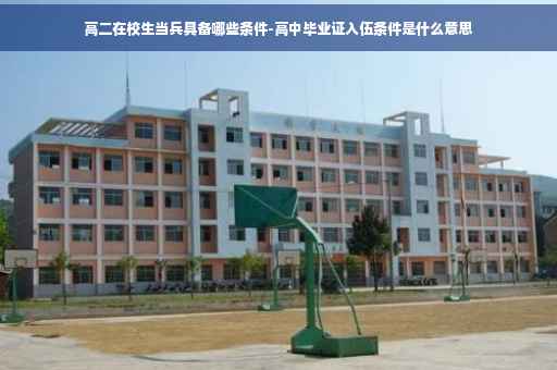 高二在校生当兵具备哪些条件-高中毕业证入伍条件是什么意思