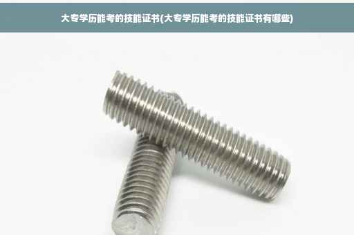 大专学历能考的技能证书(大专学历能考的技能证书有哪些)