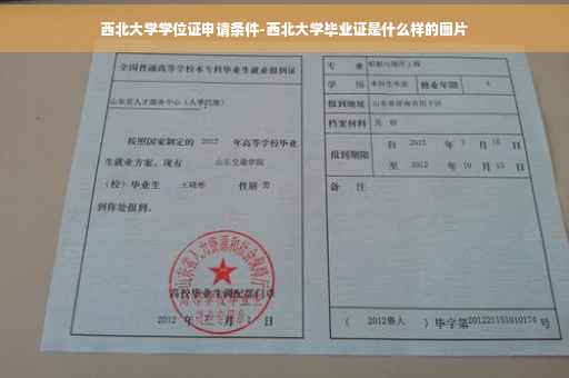 西北大学学位证申请条件-西北大学毕业证是什么样的图片