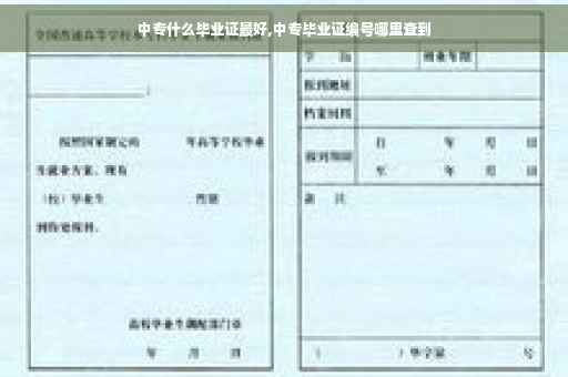 中专什么毕业证最好,中专毕业证编号哪里查到
