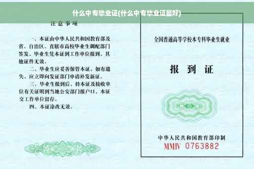 什么中专毕业证(什么中专毕业证最好)