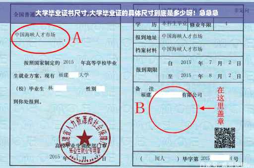 大学毕业证书尺寸,大学毕业证的具体尺寸到底是多少呀！急急急