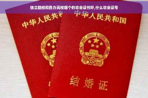 独立院校和民办高校哪个的毕业证书好,什么毕业证号