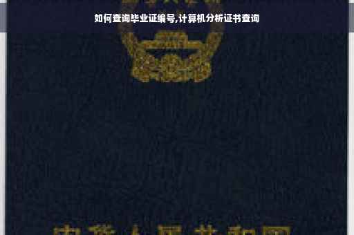 如何查询毕业证编号,计算机分析证书查询