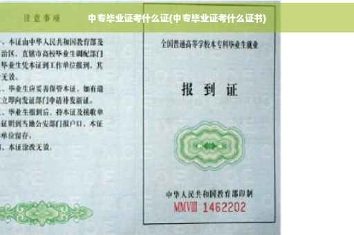 中专毕业证考什么证(中专毕业证考什么证书)