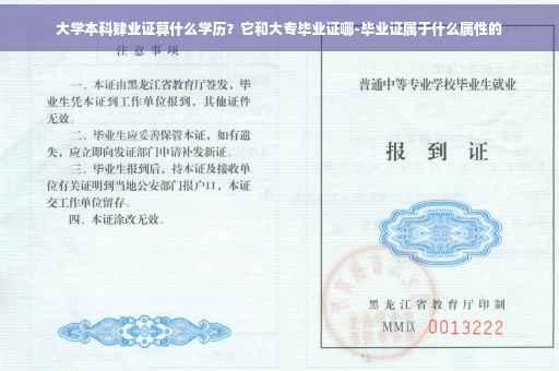 大学本科肄业证算什么学历？它和大专毕业证哪-毕业证属于什么属性的