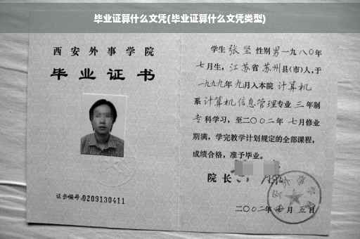 毕业证算什么文凭(毕业证算什么文凭类型)