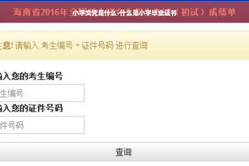 小学文凭是什么-什么是小学毕业证书