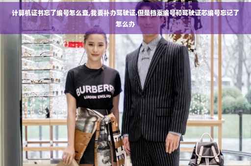 计算机证书忘了编号怎么查,我要补办驾驶证.但是档案编号和驾驶证芯编号忘记了怎么办