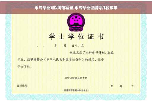 中专毕业可以考哪些证,中专毕业证编号几位数字