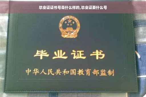 毕业证证书号是什么样的,毕业证要什么号
