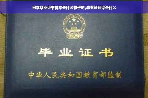 日本毕业证书样本是什么样子的,毕业证翻译是什么