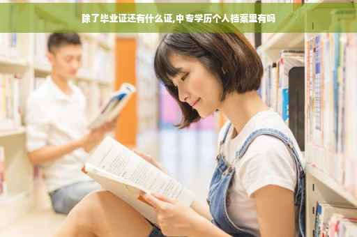 除了毕业证还有什么证,中专学历个人档案里有吗