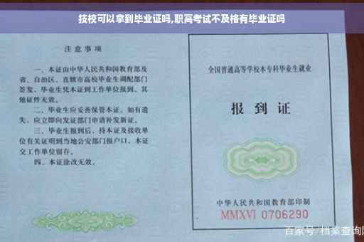 技校可以拿到毕业证吗,职高考试不及格有毕业证吗