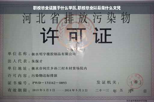 职校毕业证属于什么学历,职校毕业以后是什么文凭
