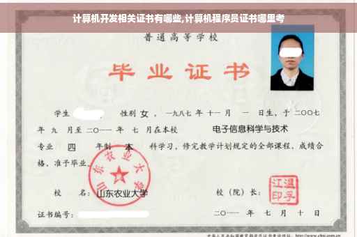 计算机开发相关证书有哪些,计算机程序员证书哪里考