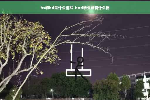 hs和hd是什么缩写-hnd毕业证有什么用
