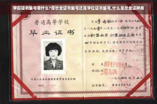 学历证书编号是什么?是毕业证书编号还是学位证书编号,什么是毕业证种类