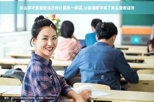怎么样才能查到自己的计算机一级证,公需课都学完了怎么查看证书