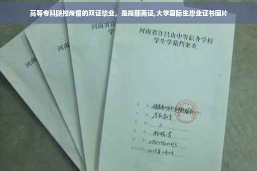 高等专科院校所谓的双证毕业，是指那两证,大学国际生毕业证书图片