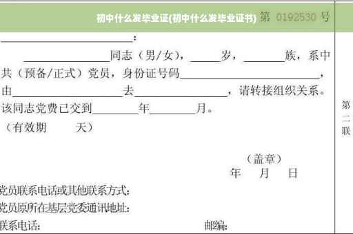 初中什么发毕业证(初中什么发毕业证书)
