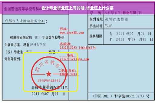 会计专业毕业证上写的啥,毕业证上什么系