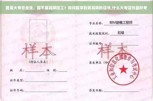 我是大专毕业生，算不算高级技工？如何能拿到更高级的证书,什么大专证书最好考