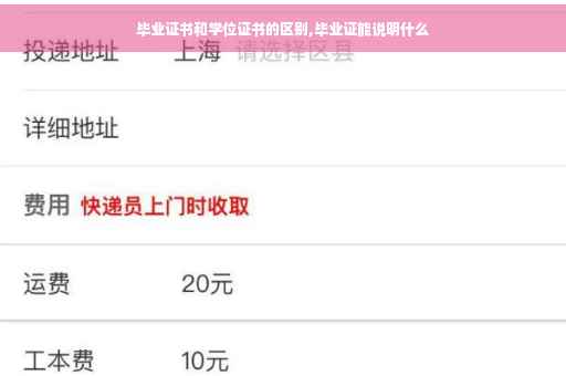 毕业证书和学位证书的区别,毕业证能说明什么