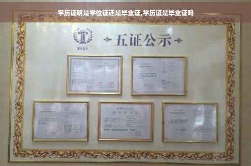 学历证明是学位证还是毕业证,学历证是毕业证吗