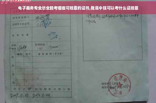 电子商务专业毕业能考哪些可挂靠的证书,我是中技可以考什么证挂靠