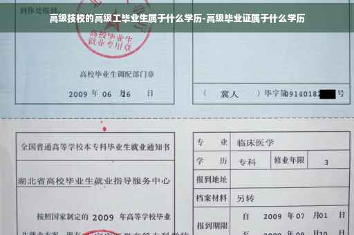 高级技校的高级工毕业生属于什么学历-高级毕业证属于什么学历