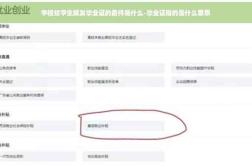 学校给学生颁发毕业证的条件是什么-毕业证指的是什么意思