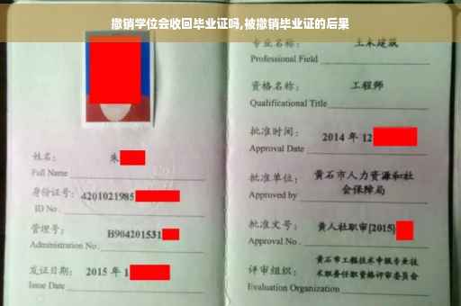 撤销学位会收回毕业证吗,被撤销毕业证的后果
