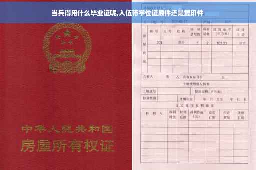 当兵得用什么毕业证呢,入伍带学位证原件还是复印件