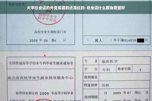 大学毕业证的外壳是蓝的还是红的-毕业证什么颜色背景好
