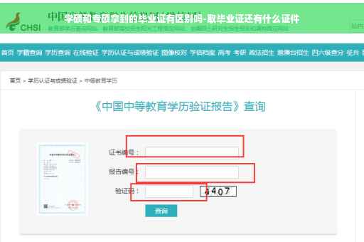学硕和专硕拿到的毕业证有区别吗-取毕业证还有什么证件