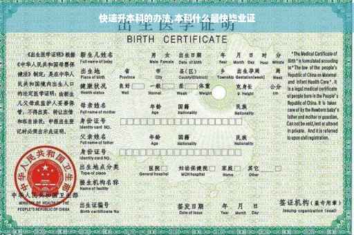 快速升本科的办法,本科什么最快毕业证