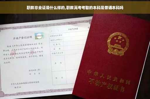 职教毕业证是什么样的,职教高考考取的本科是普通本科吗