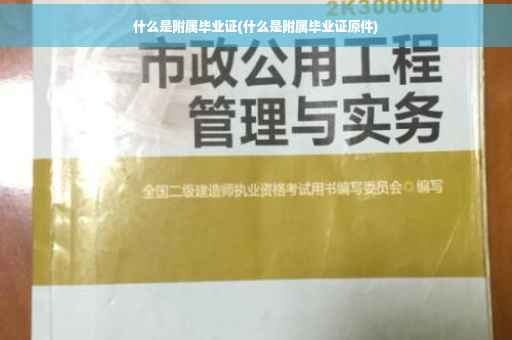 什么是附属毕业证(什么是附属毕业证原件)