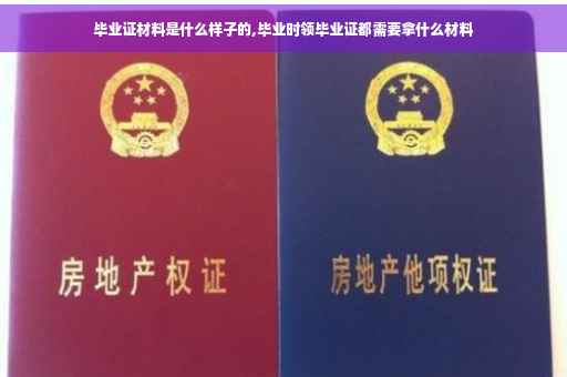 毕业证材料是什么样子的,毕业时领毕业证都需要拿什么材料