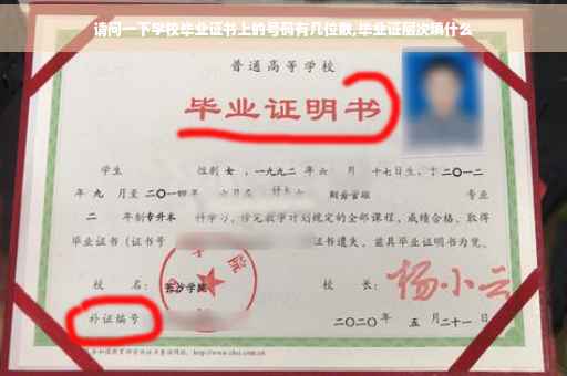 请问一下学校毕业证书上的号码有几位数,毕业证层次填什么