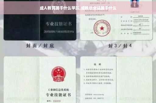成人教育属于什么学历,成教毕业证属于什么
