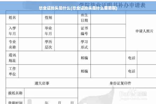 毕业证抬头是什么(毕业证抬头是什么意思啊)