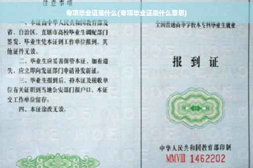 专项毕业证是什么(专项毕业证是什么意思)