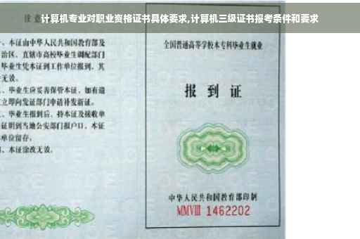 计算机专业对职业资格证书具体要求,计算机三级证书报考条件和要求