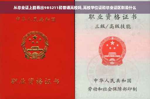从毕业证上能看出985211和普通高校吗,高校学位证和毕业证区别是什么
