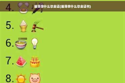 编导拿什么毕业证(编导拿什么毕业证书)