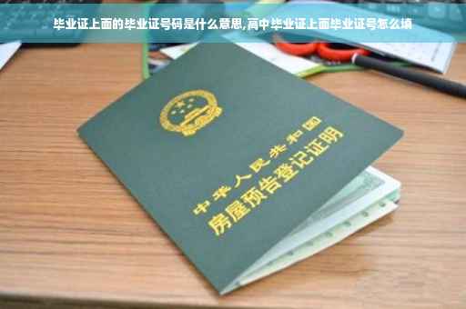 毕业证上面的毕业证号码是什么意思,高中毕业证上面毕业证号怎么填