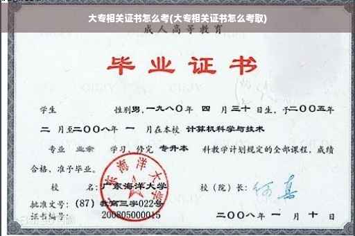 大专相关证书怎么考(大专相关证书怎么考取)